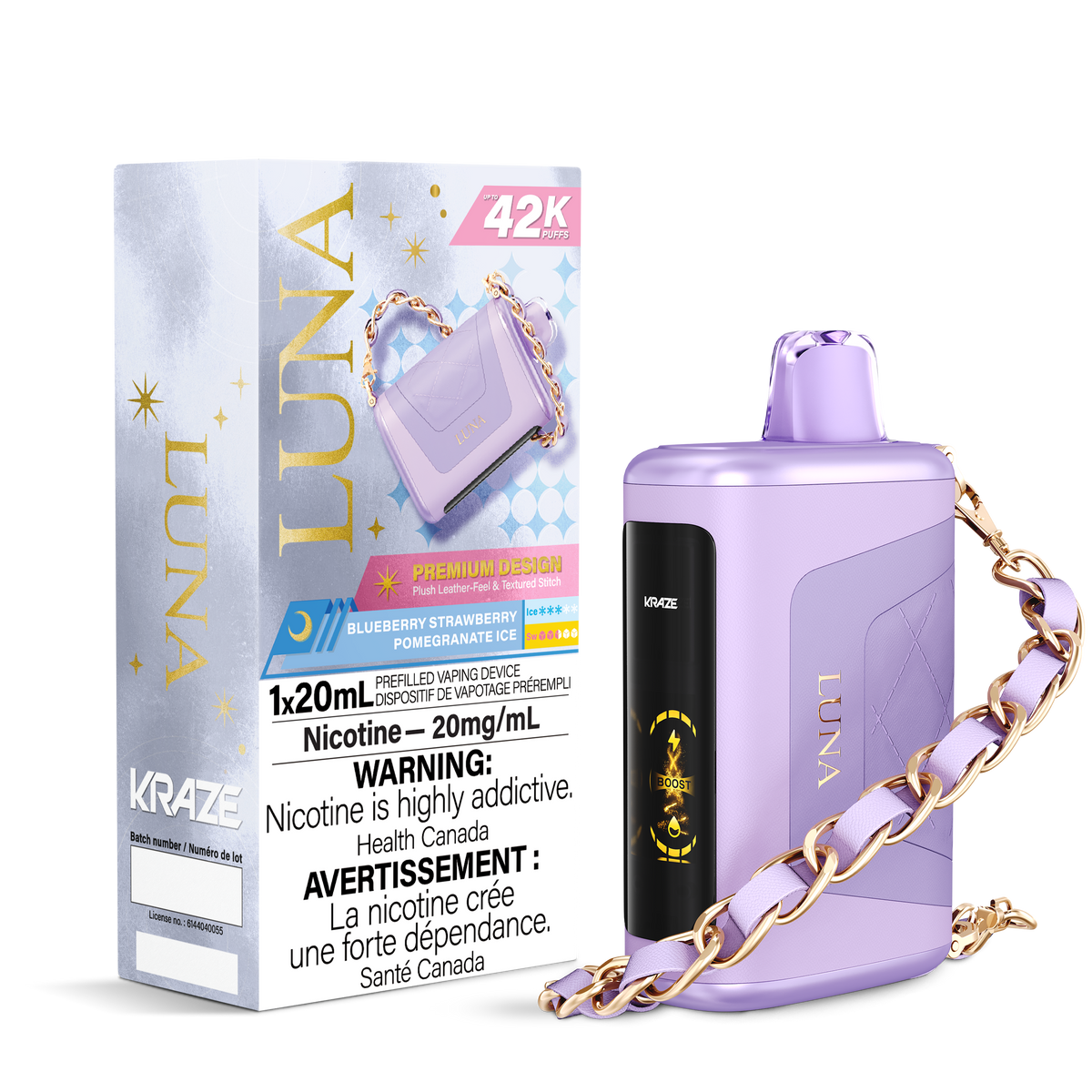 Kraze Luna - Blueberry Strawberry Pomegranate Ice (ON)