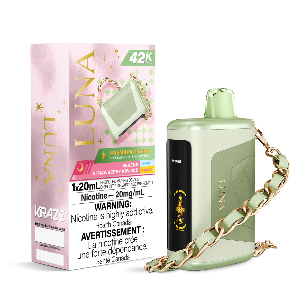 Kraze Luna - Serene Strawberry Kiwi Ice (ON)