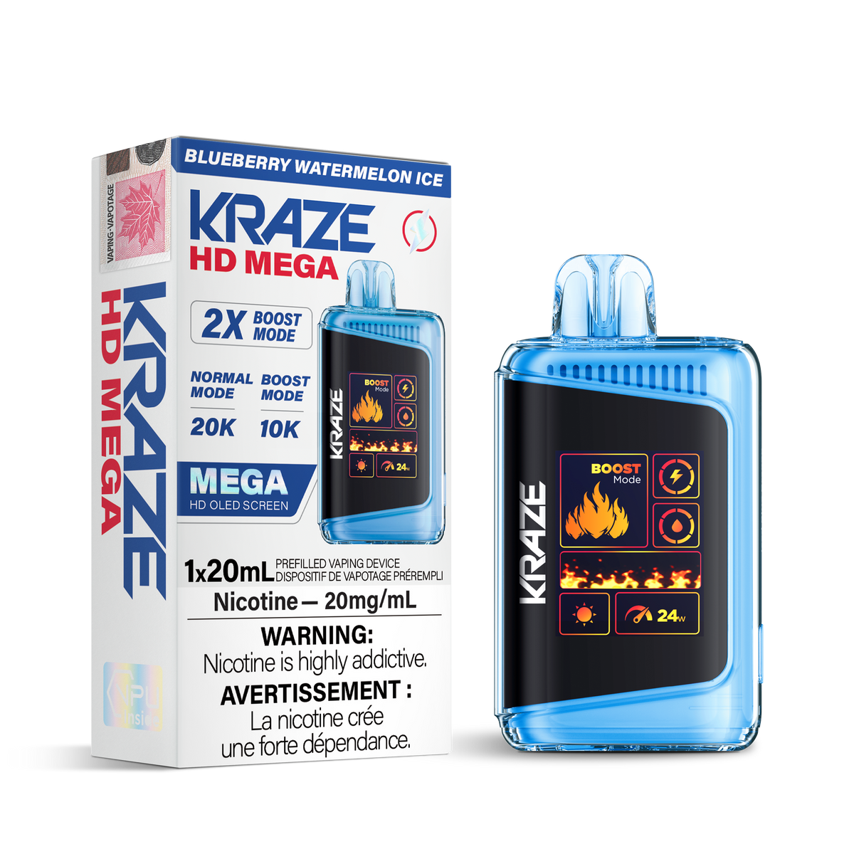 Buy Kraze HD Mega - Blueberry Watermelon Ice Online