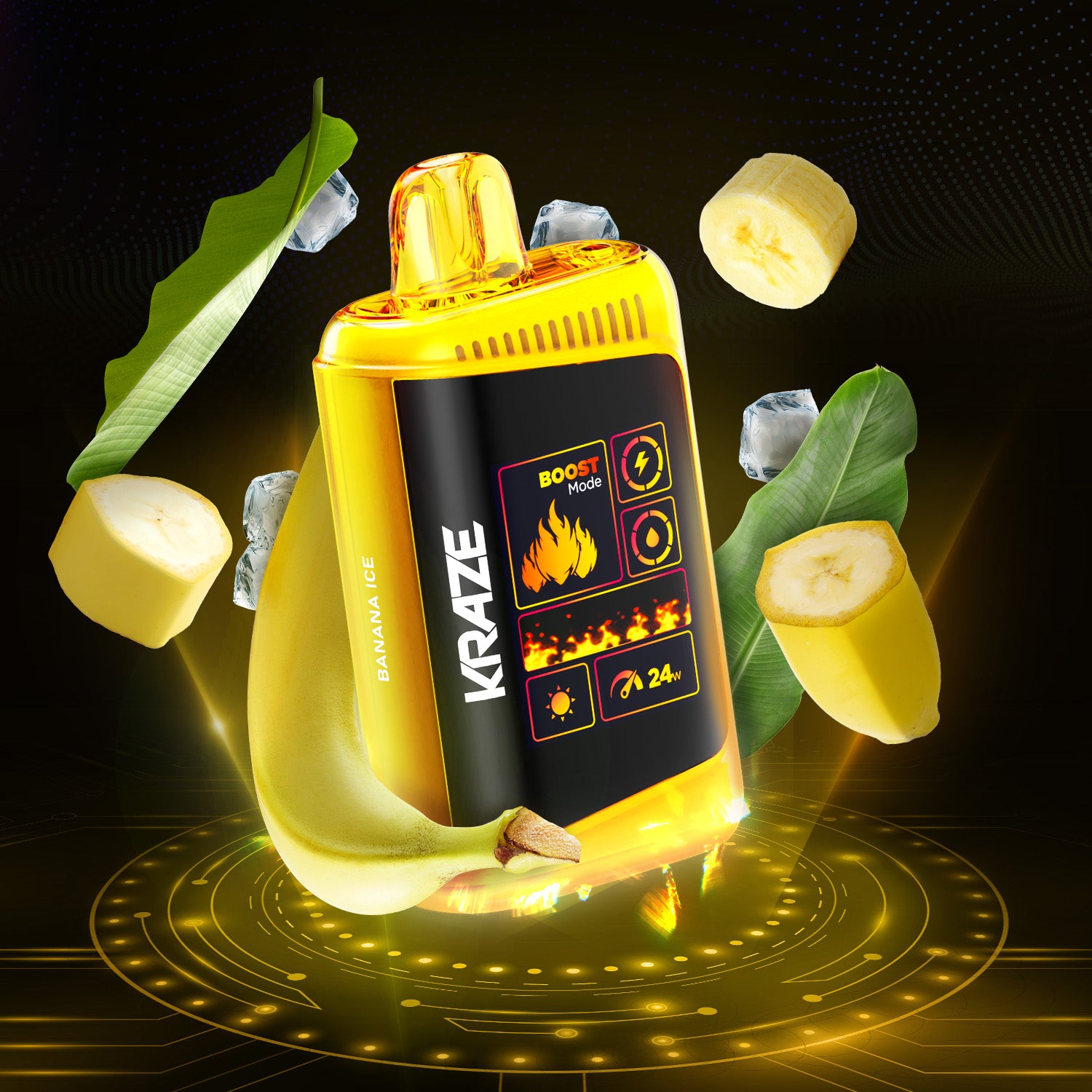 Banana Ice - HD Mega Disposable Vape Kraze Vape Banana Ice - HD Mega Disposable Vape Kraze Vape