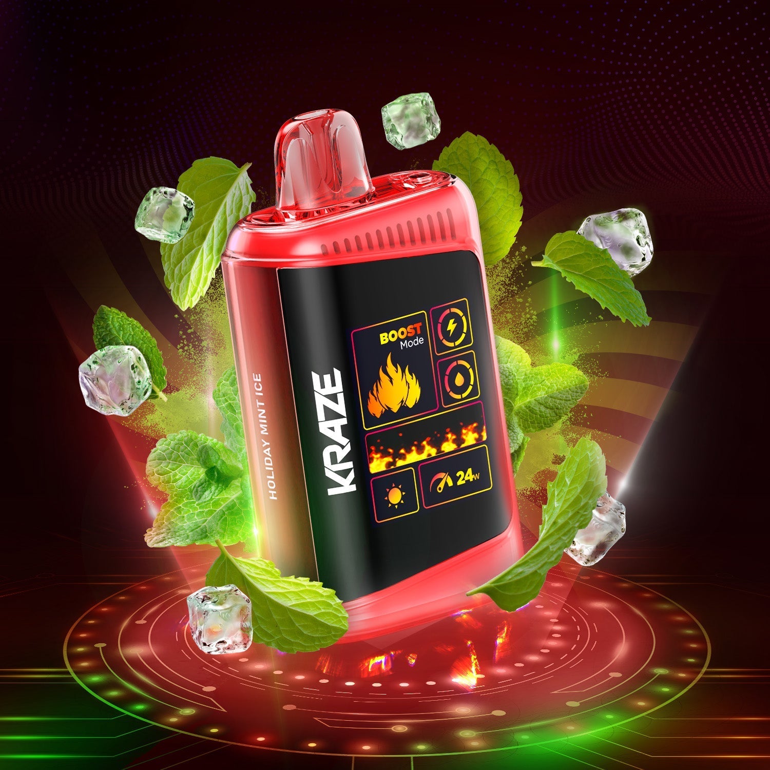 holiday disposable vapes Mint Ice Resistance:Corex 1.2 ohm (2ml) Whatabar Linko 40K Disposable Salt Nic Vape