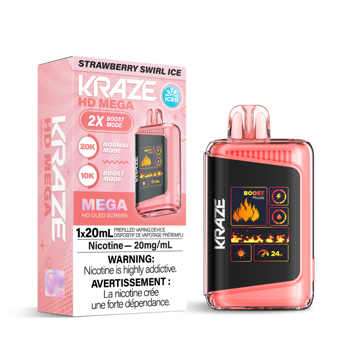 Buy Kraze HD Mega - Strawberry Swirl Ice Online