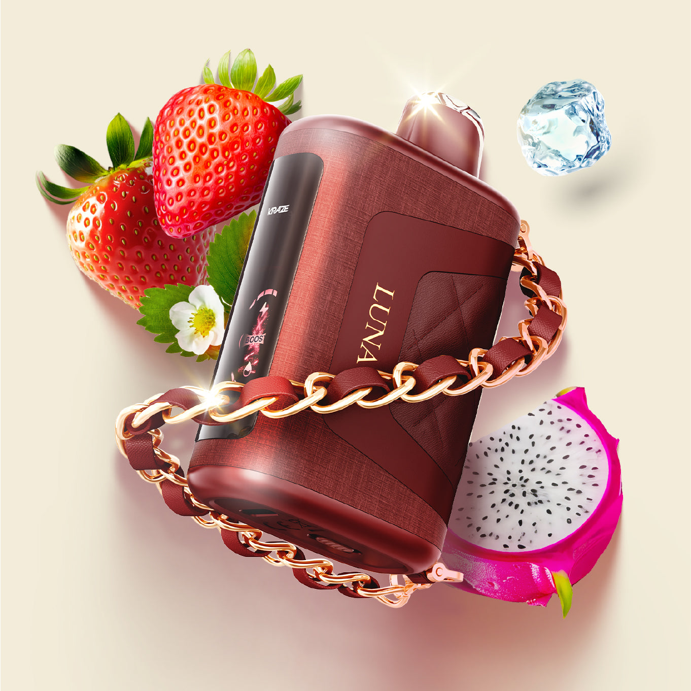 Sassy Strawberry Dragonfruit Ice - Luna Disposable Vape – Kraze Vape