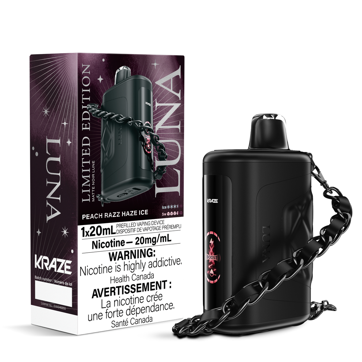 Kraze Luna - Peach Razz Haze Ice