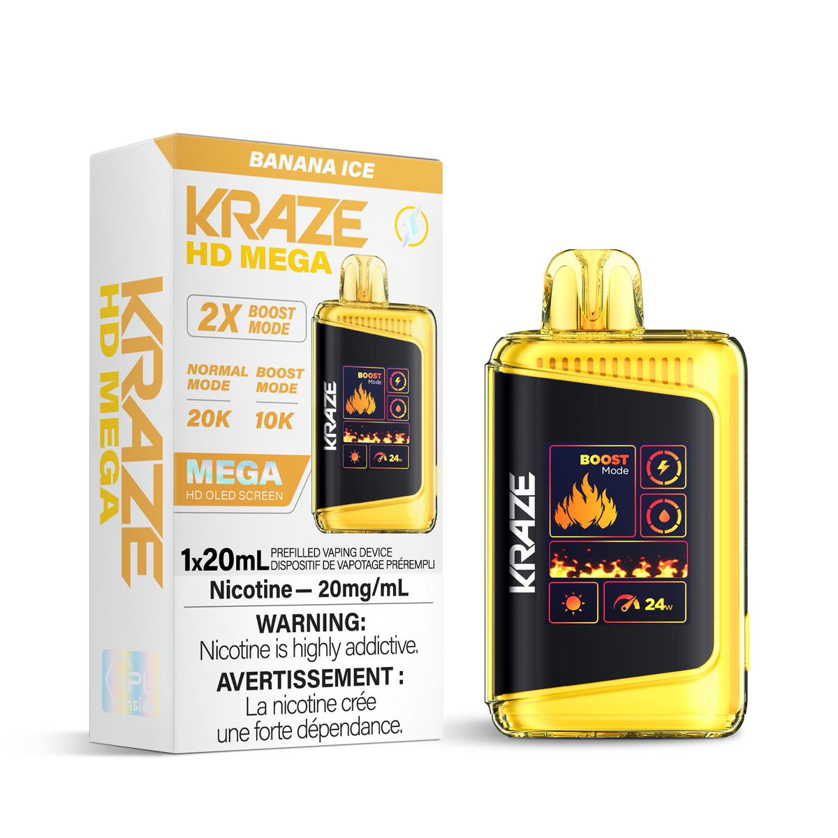 Kraze HD Mega - Banana Ice (ON)