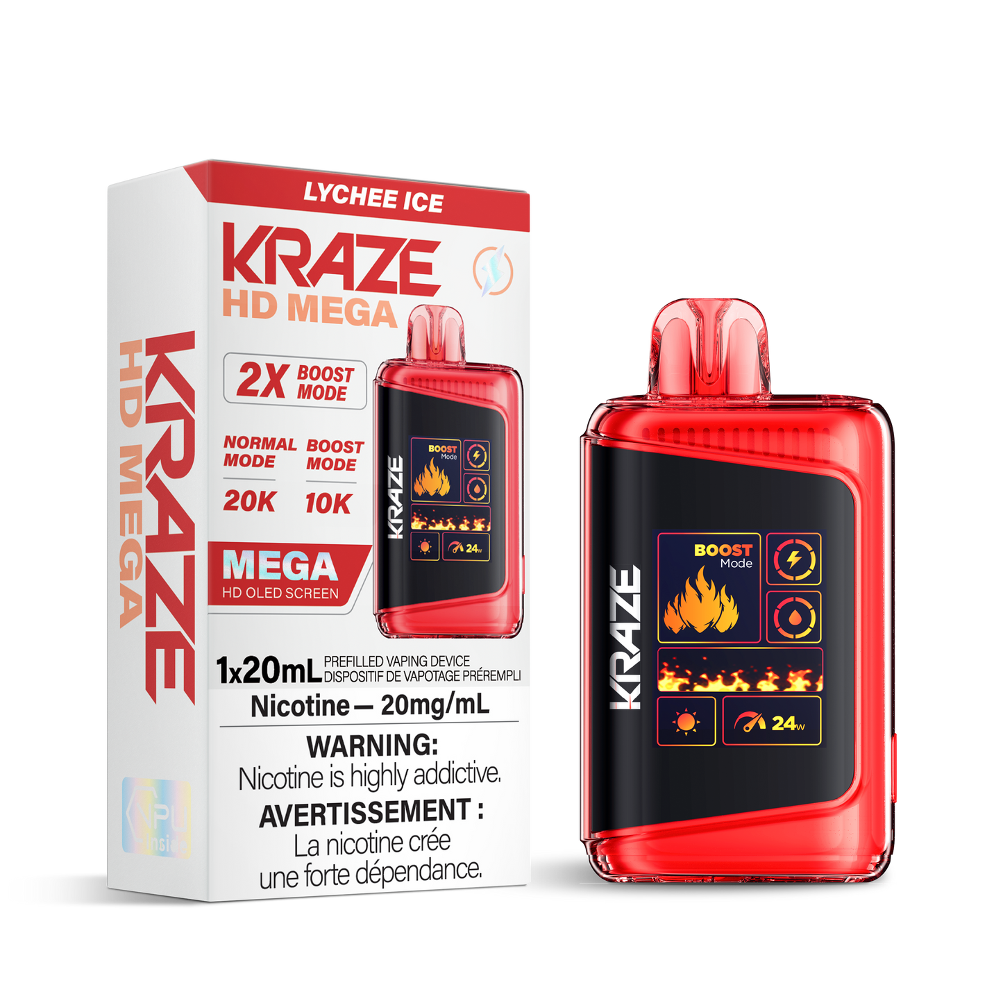 Kraze HD Mega - Lychee Ice