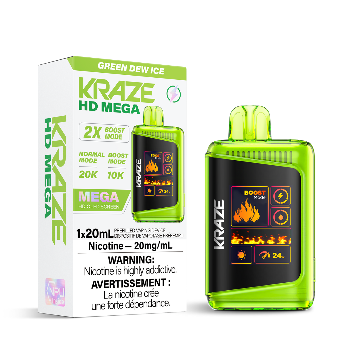 Kraze HD Mega - Green Dew Ice