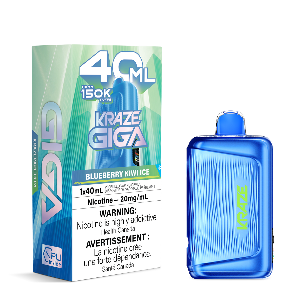 Kraze Giga - Blueberry Kiwi Ice
