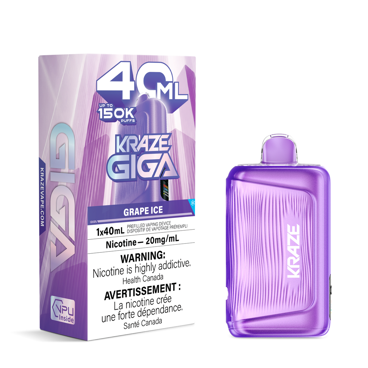 Kraze Giga - Grape Ice