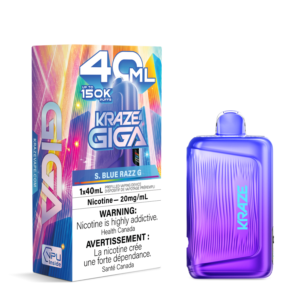 Kraze Giga - S. Blue Razz G