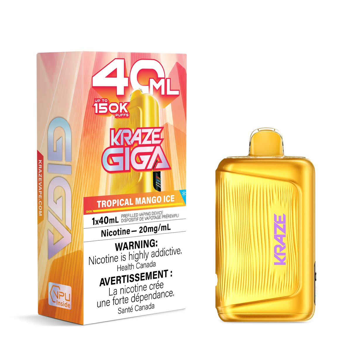 Kraze Giga - Tropical Mango Ice (AB)