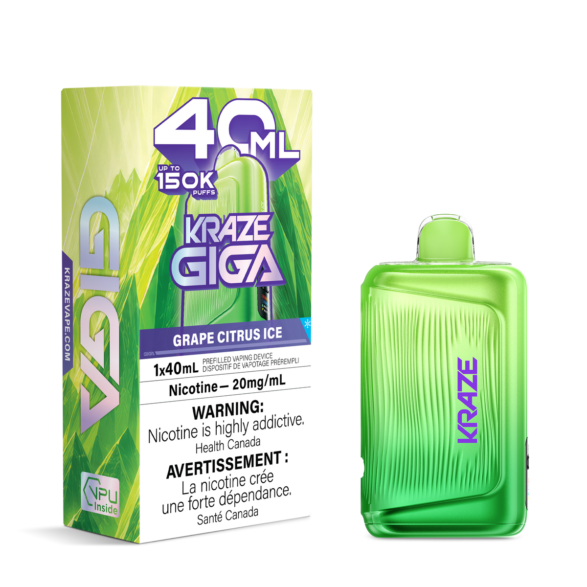 Kraze Giga - Grape Citrus Ice