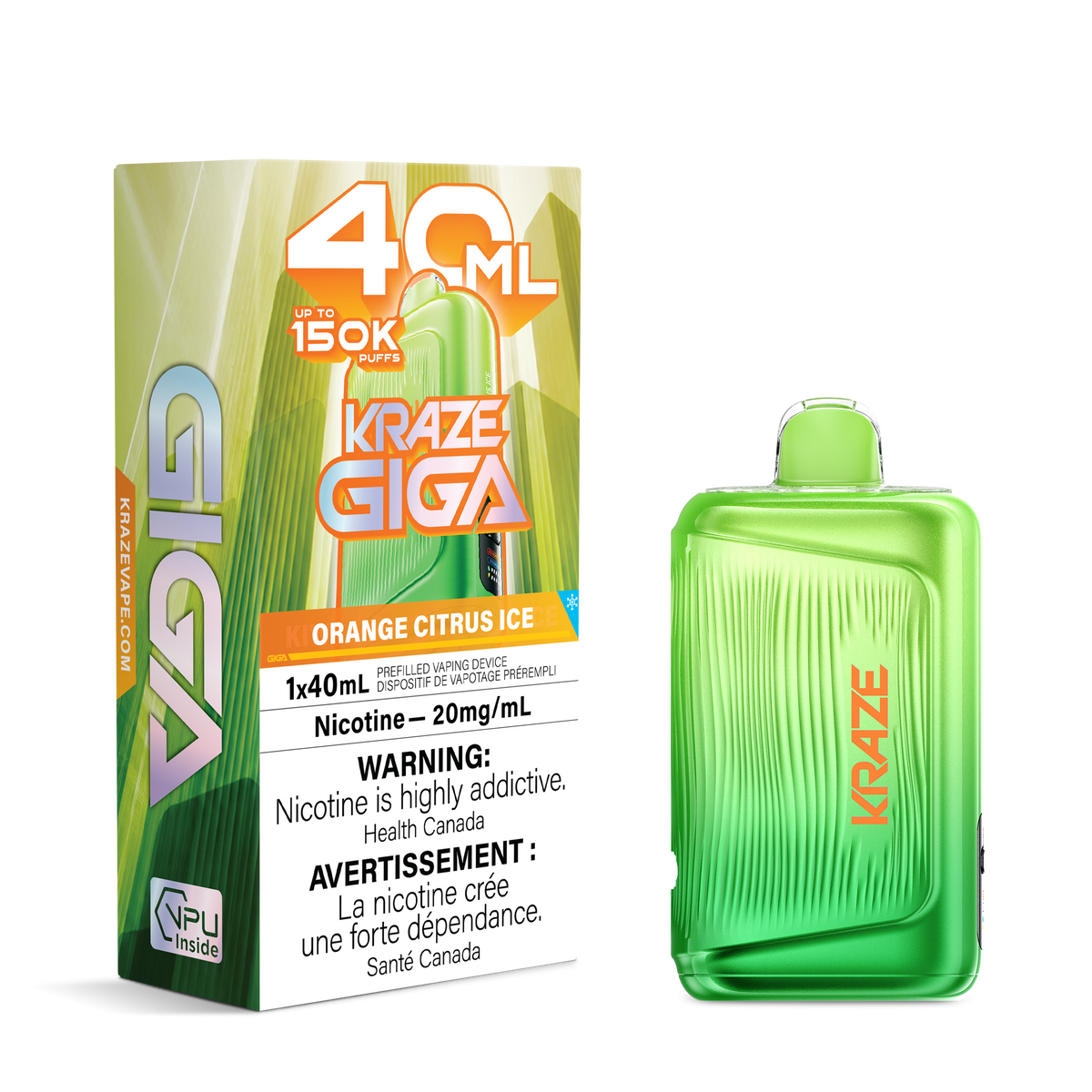 Kraze Giga - Orange Citrus Ice (ON)