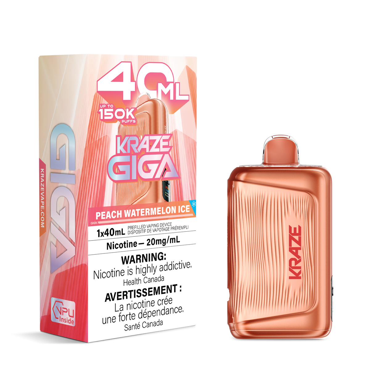 Kraze Giga - Peach Watermelon Ice
