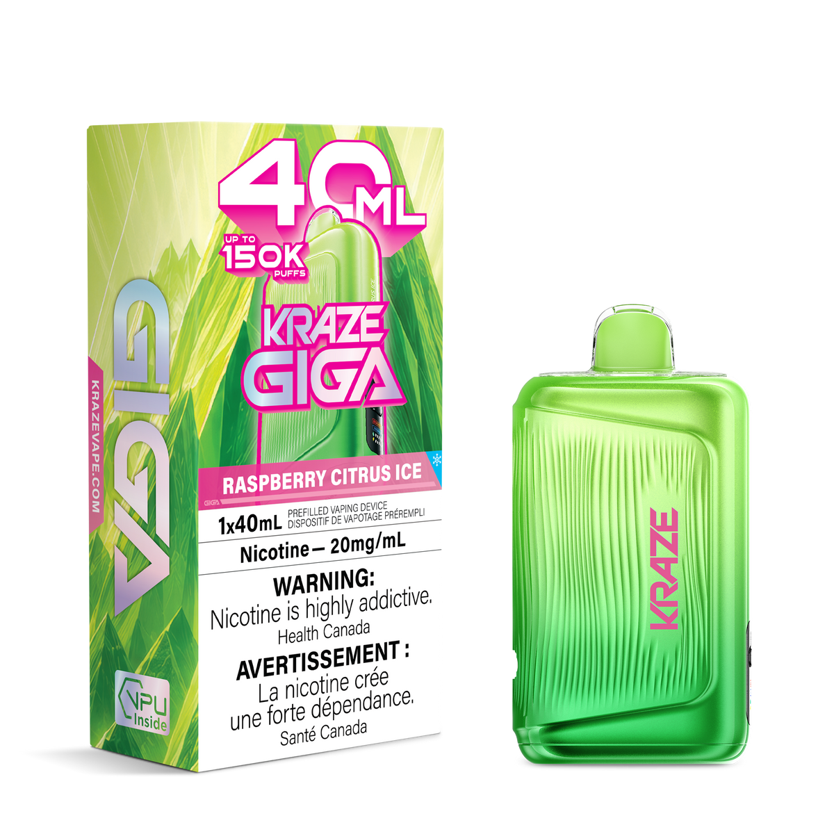 Kraze Giga - Raspberry Citrus Ice