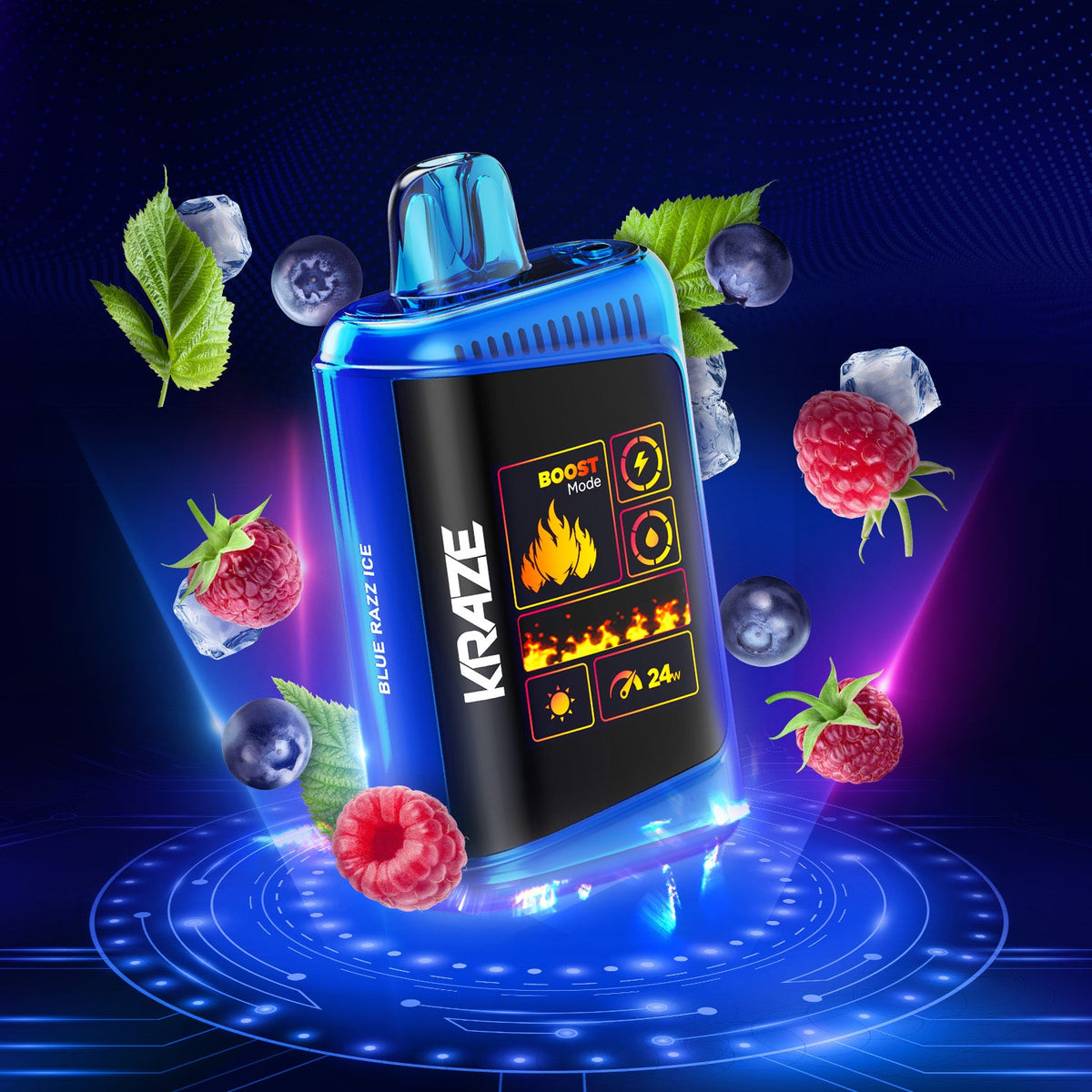 Kraze HD Mega - Blue Razz Ice (ON)