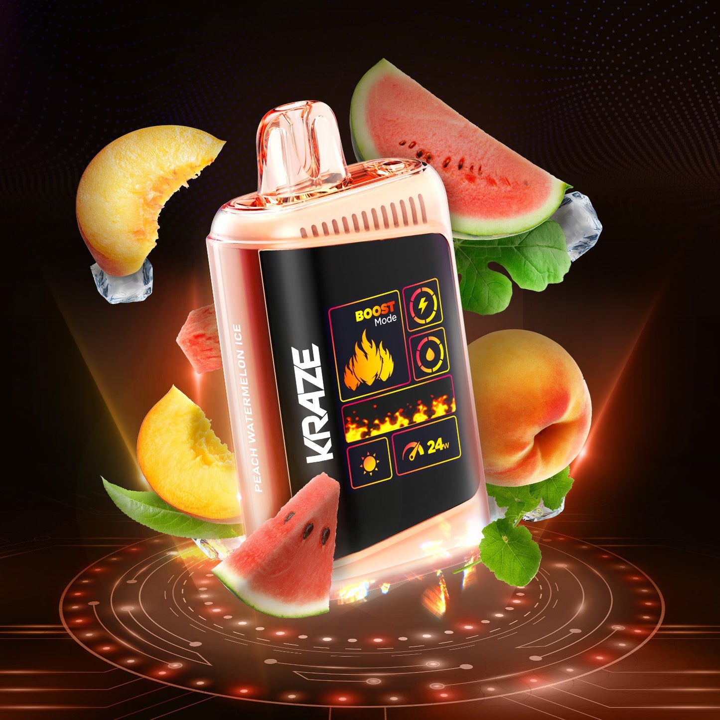 Kraze HD Mega - Peach Watermelon Ice