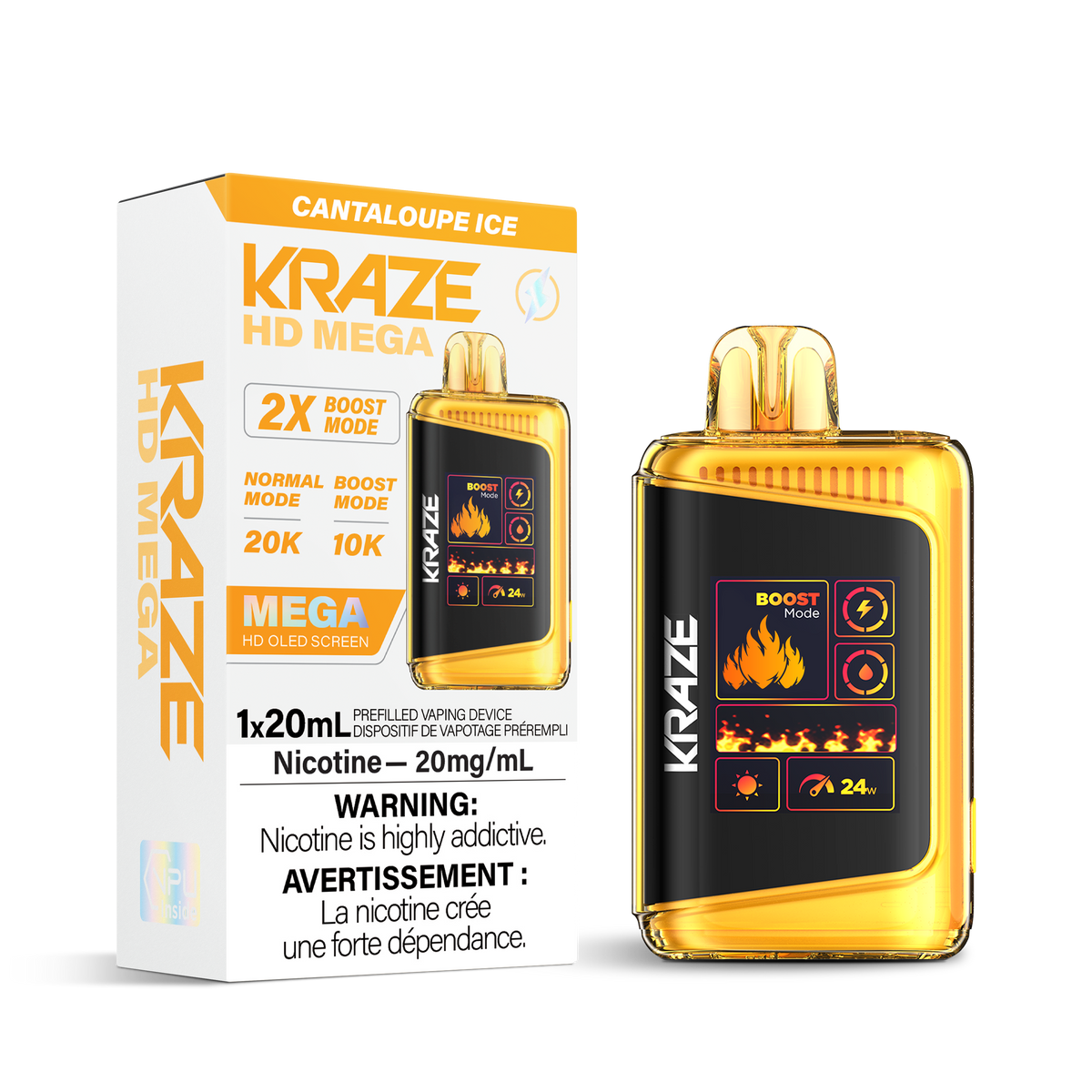 Kraze HD Mega - Cantaloupe Ice (ON)