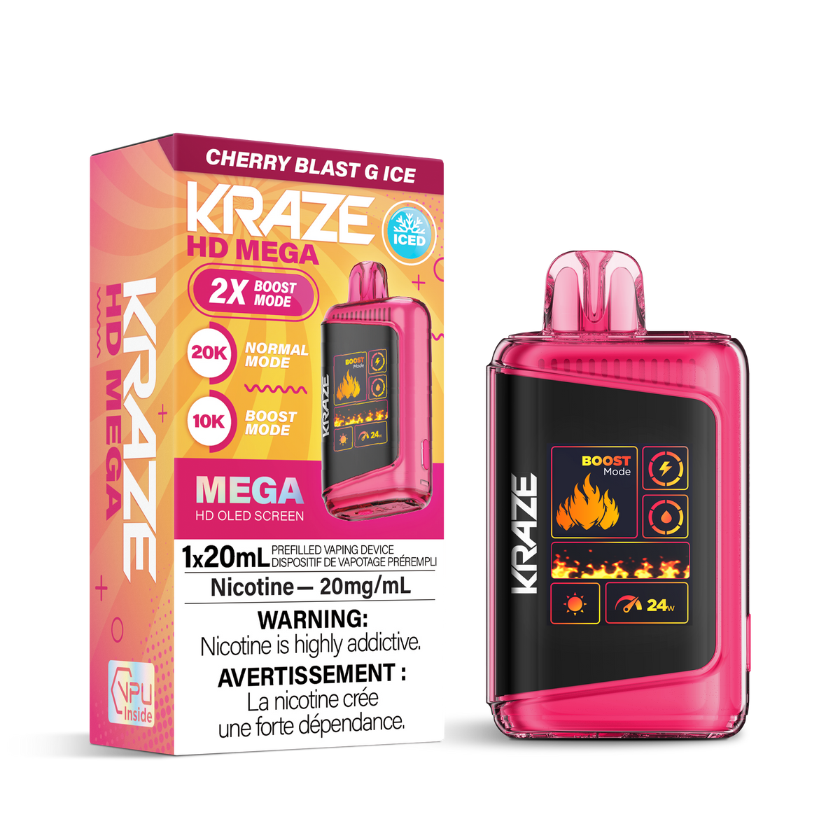 Kraze HD Mega - Cherry Blast G Ice (ON)