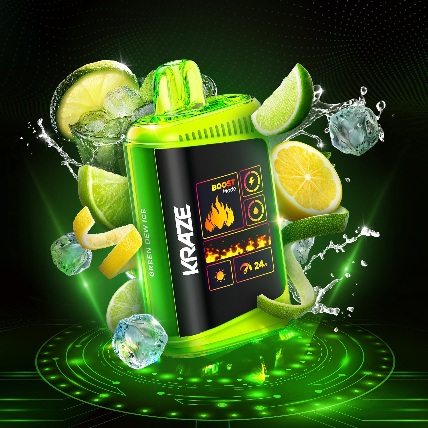 カメリ ぺージ Green Dew Ice - HD Mega Disposable Vape – Kraze Vape
