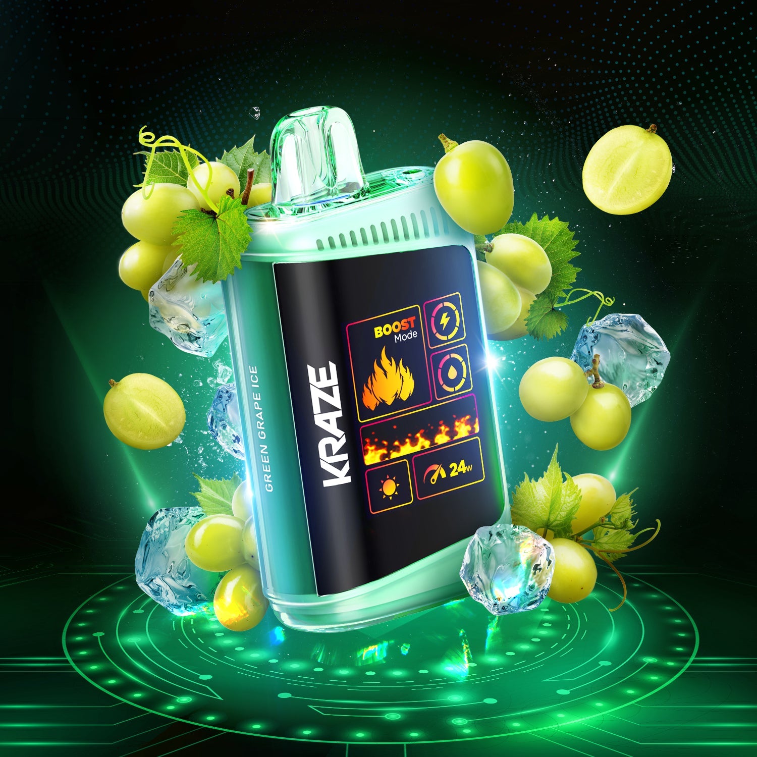 Buy Kraze HD Mega - Green Grape Ice (MB) Online