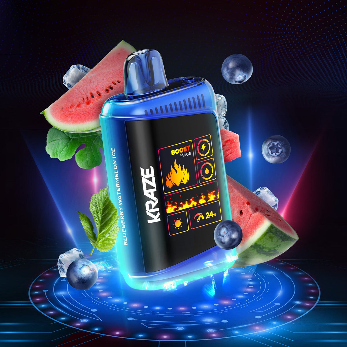 Kraze HD Mega - Blueberry Watermelon Ice Kraze Vape Kraze HD Mega - Blueberry Watermelon Ice Kraze Vape
