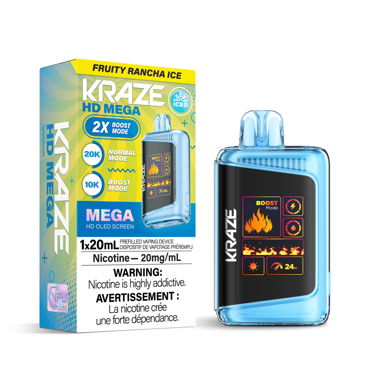 Fruity Rancha Ice - HD Mega Disposable Vape Kraze Vape Fruity Rancha Ice - HD Mega Disposable Vape Kraze Vape