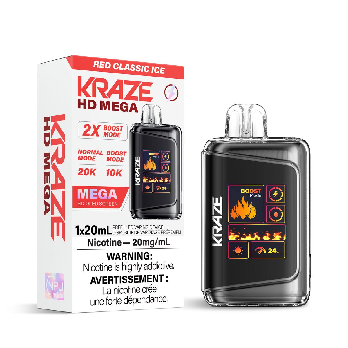 Kraze HD Mega - Red Classic Ice (ON)