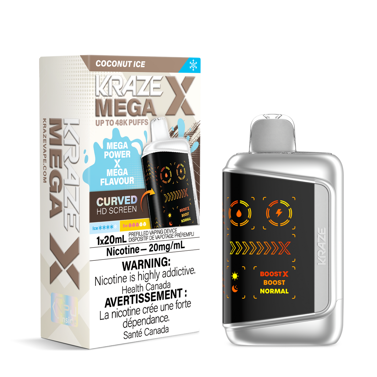 Kraze Mega X - Coconut Ice