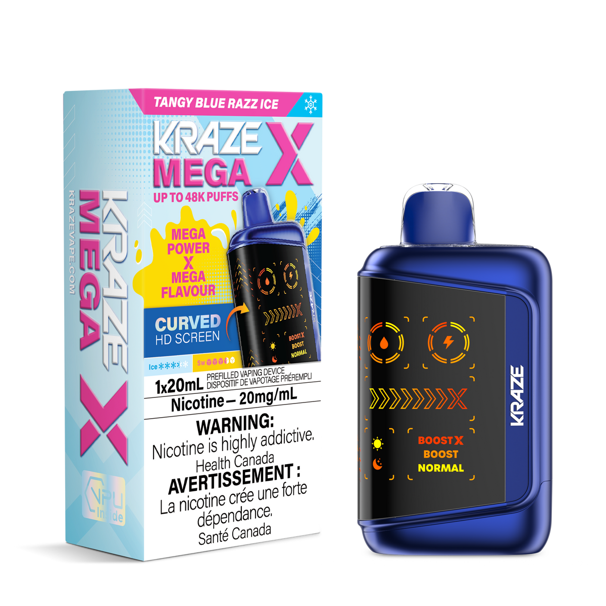 Kraze Mega X - Tangy Blue Razz Ice