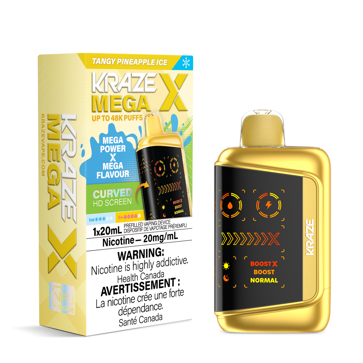Kraze Mega X - Tangy Pineapple Ice