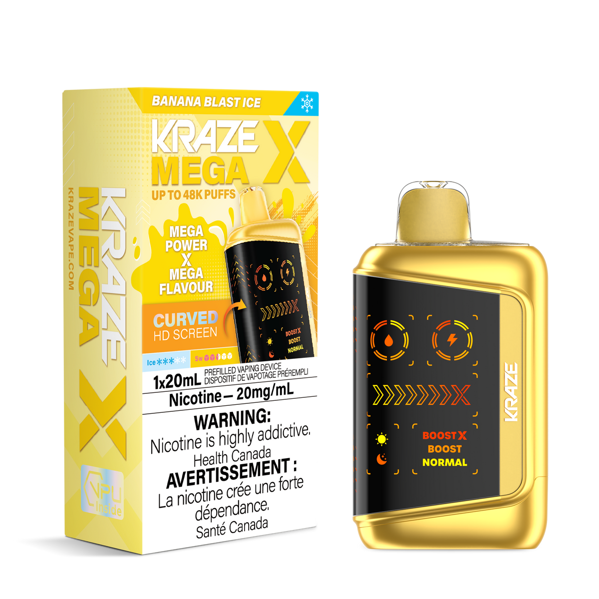 Kraze Mega X - Banana Blast Ice (MB)