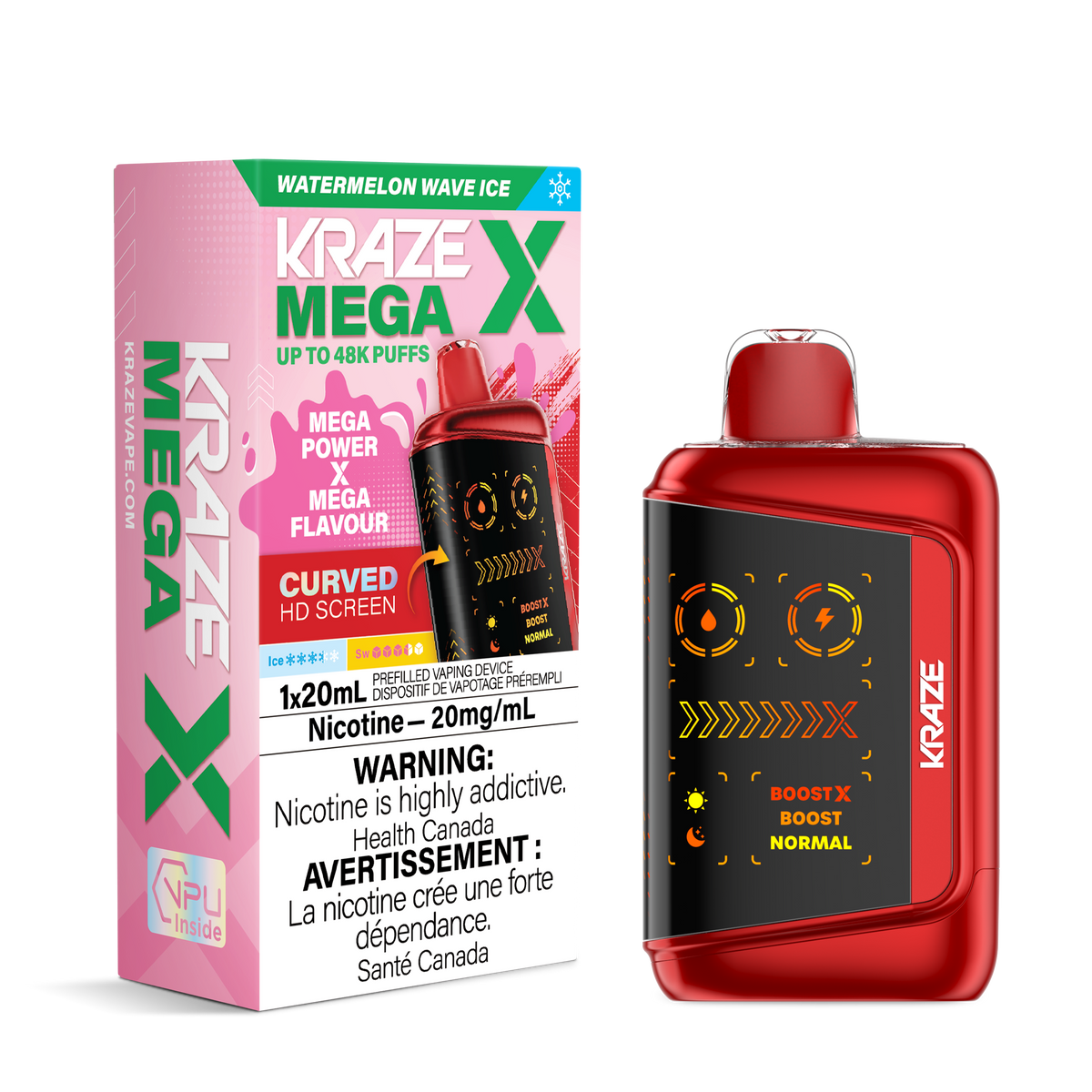 Kraze Mega X - Watermelon Wave Ice (MB)