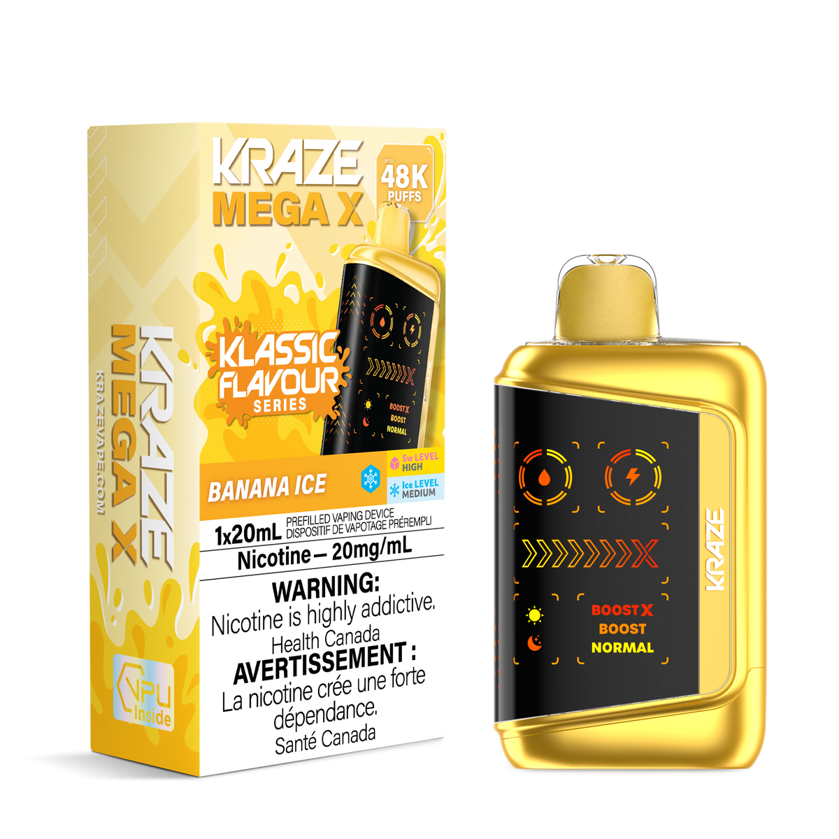 Kraze Mega X - Banana Ice