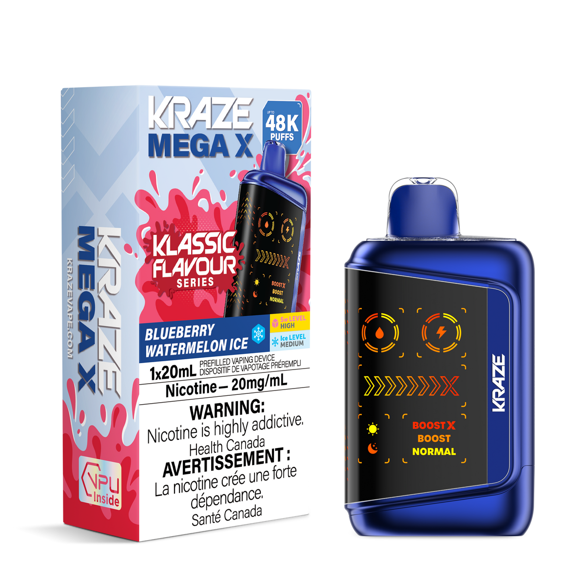 Kraze Mega X - Blueberry Watermelon Ice (AB)