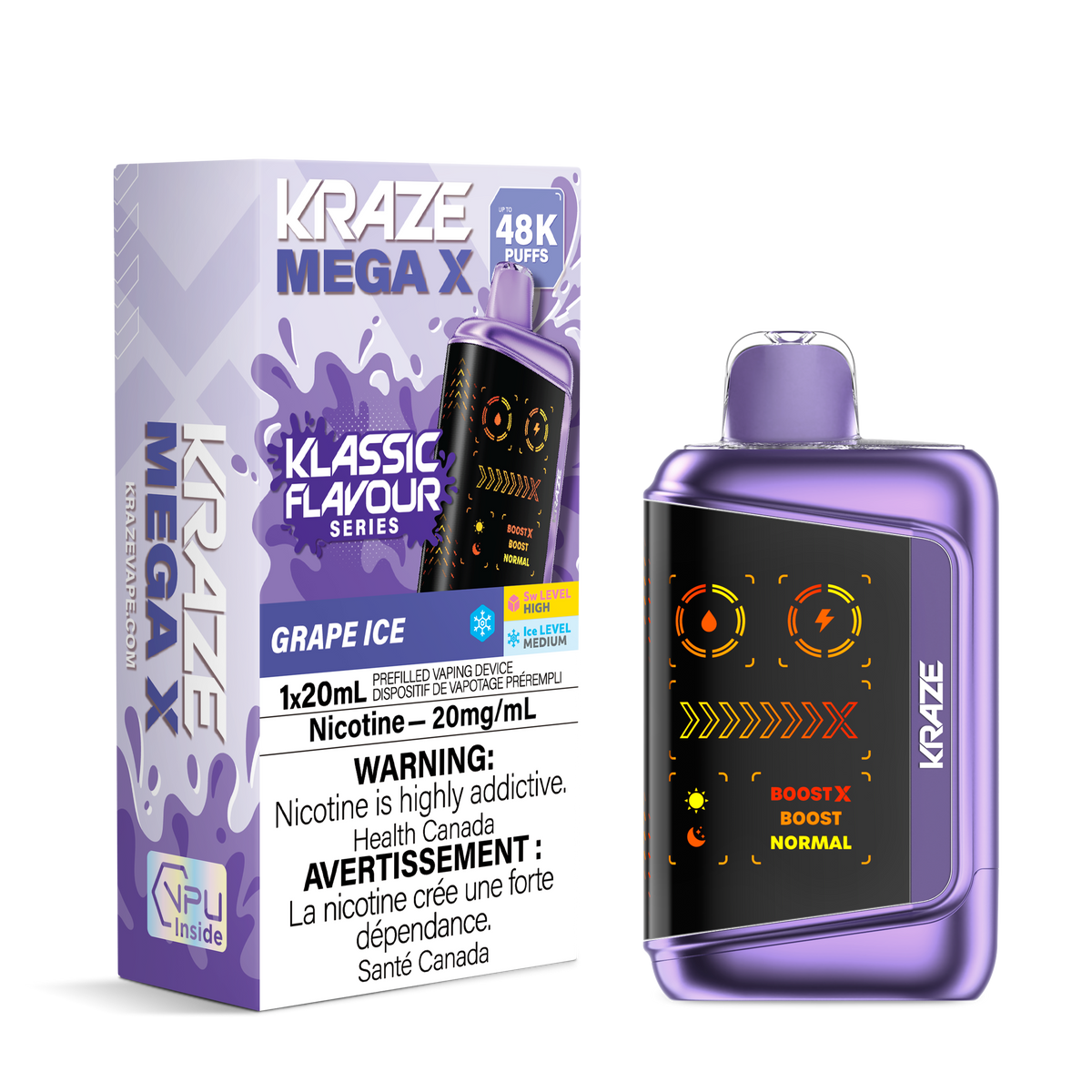 Kraze Mega X - Grape Ice