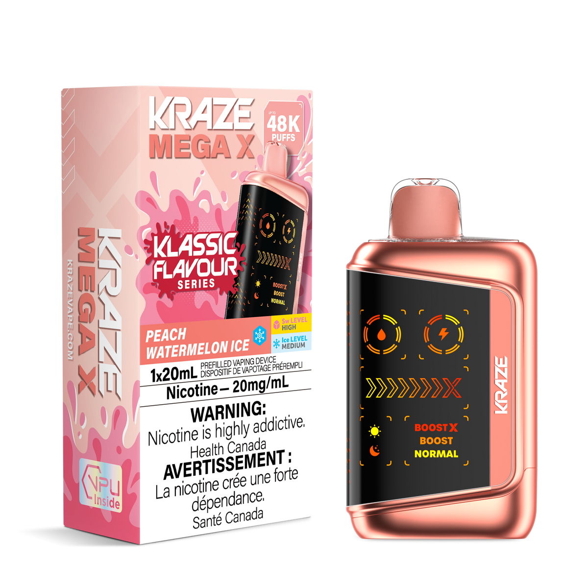 Kraze Mega X - Peach Watermelon Ice