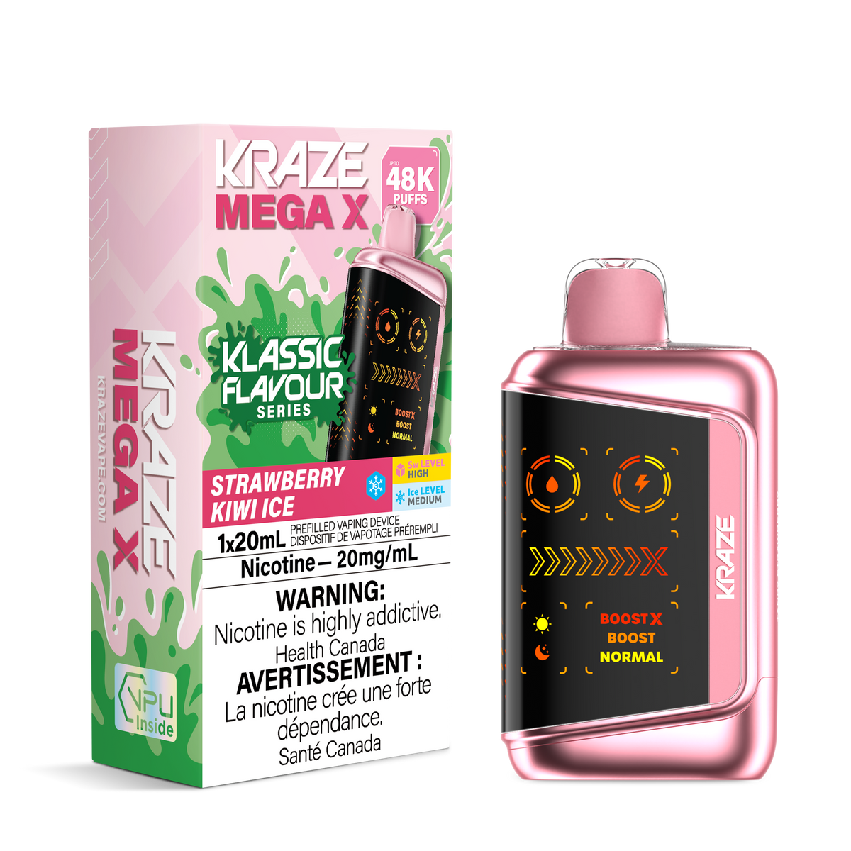 Kraze Mega X - Strawberry Kiwi Ice (AB)
