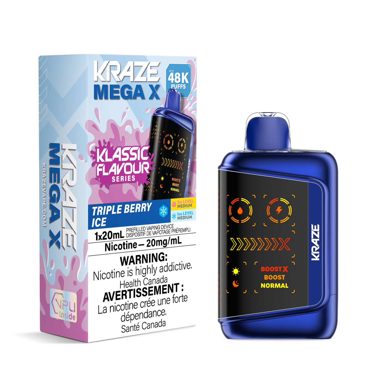 Kraze Mega X - Triple Berry Ice (AB)