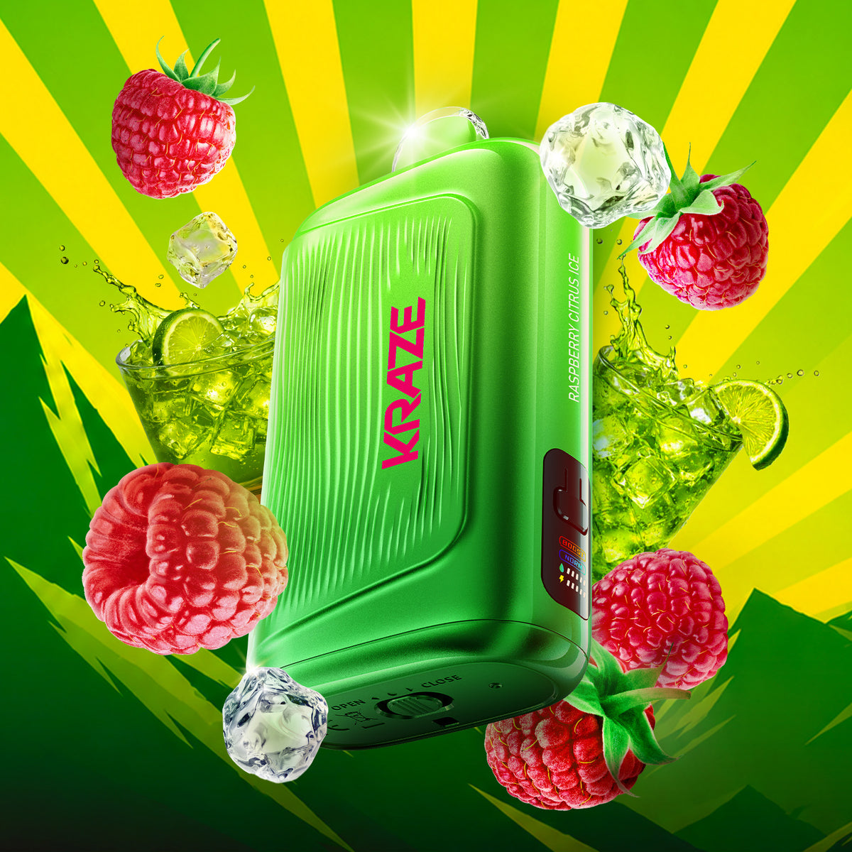 Kraze Giga - Raspberry Citrus Ice