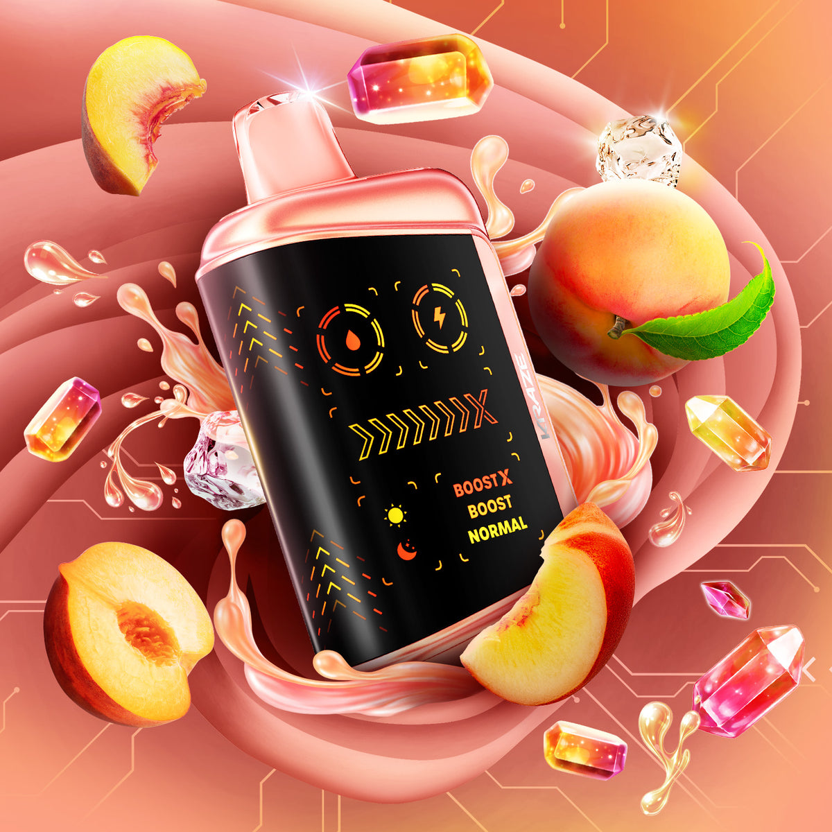 Kraze Mega X - Frizzy Peach G Ice