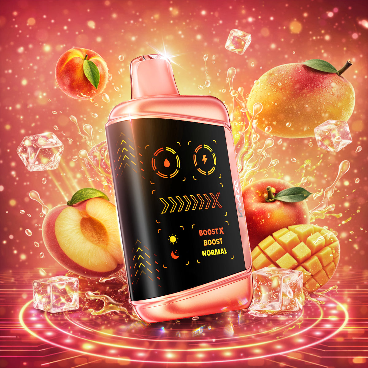 Kraze Mega X - Peach Mango Ice