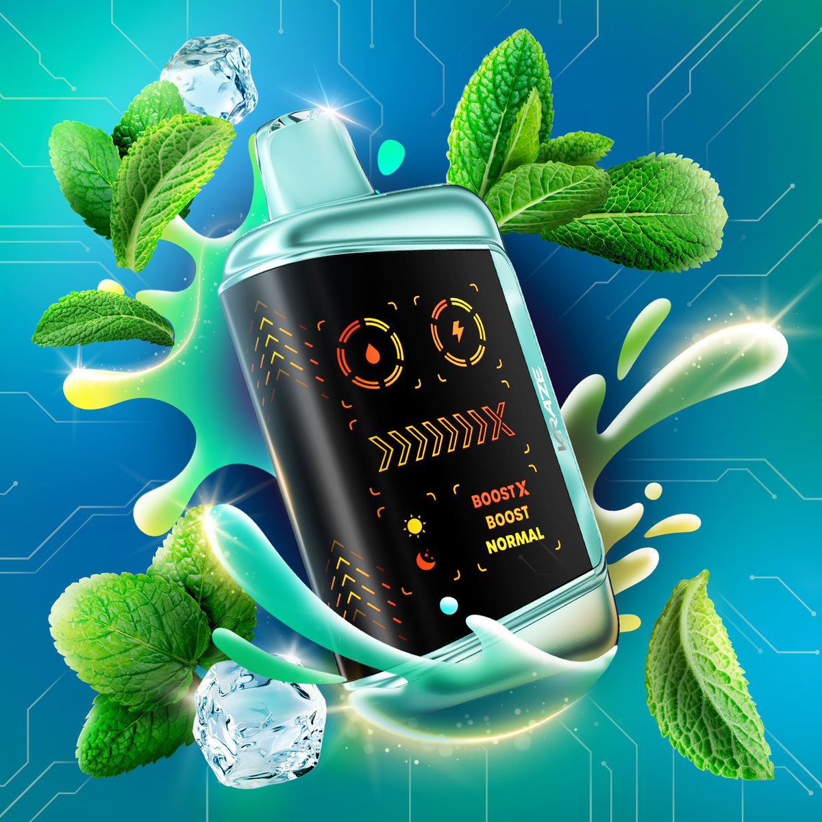 Kraze Mega X - Fresh Mint Flare Ice (MB)