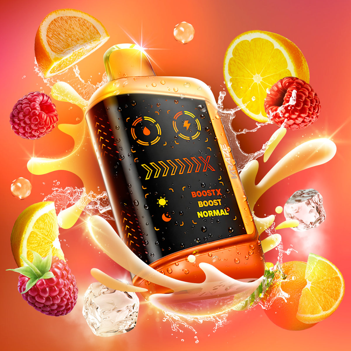 Kraze Mega X - Orange Raspberry KO Ice (MB)